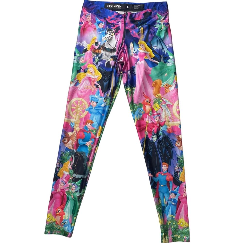 Blackmilk Disney Sleeping Beauty Aurora Leggings Large Women's